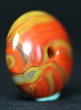 北票战国红面包扣飞碟扣挂件隔珠