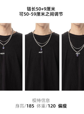 ACITY喜城渐变色宝石项链不掉色