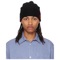 Undercoover High Bridge Shield black wool line cap man