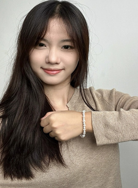 s925纯银淡水珍珠手链女生款手饰银饰手串轻奢小众生日礼物送女友