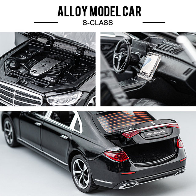 Mercedes-Benz S-Class Alloy 124 Simulation Model Toy Car