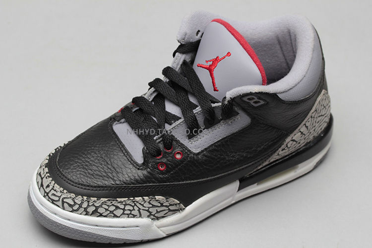 牛哄哄 特价 Air Jordan 3 Black Cement AJ3 黑水泥 398614-010 - 图0