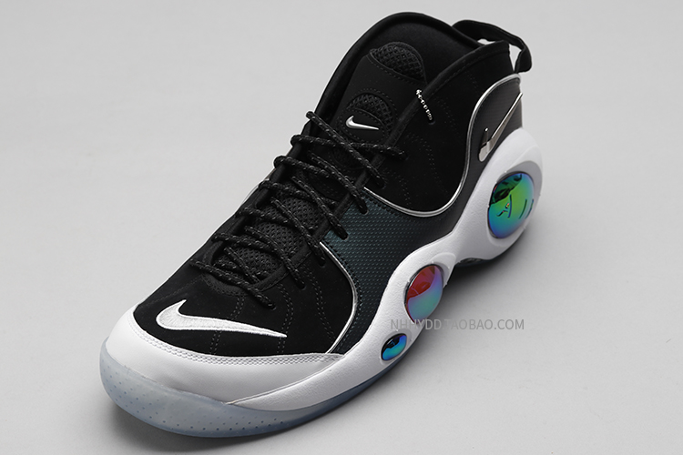 牛哄哄 Nike Air Zoom Flight 95黑白大眼睛低帮篮球鞋DM0523-001 - 图1