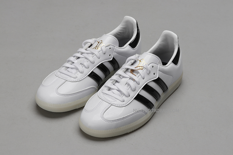 牛哄哄 Jason Dill x Adidas Samba Patent 白色男女板鞋 IE5158 - 图0