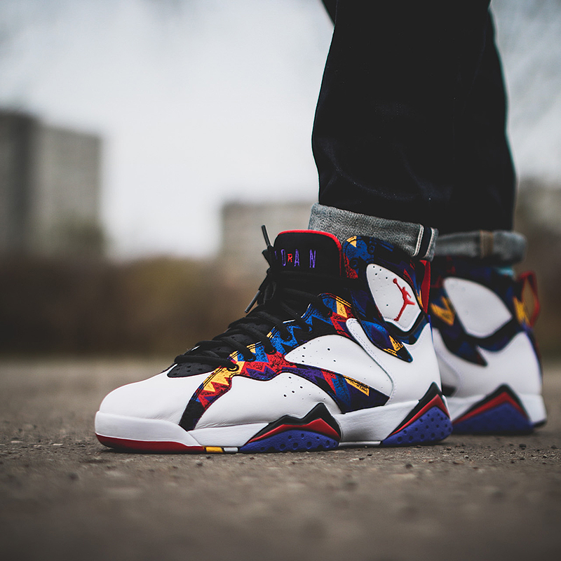 牛哄哄 Air Jordan 7 Sweater AJ7白紫毛衣防滑篮球鞋304774-142-图1