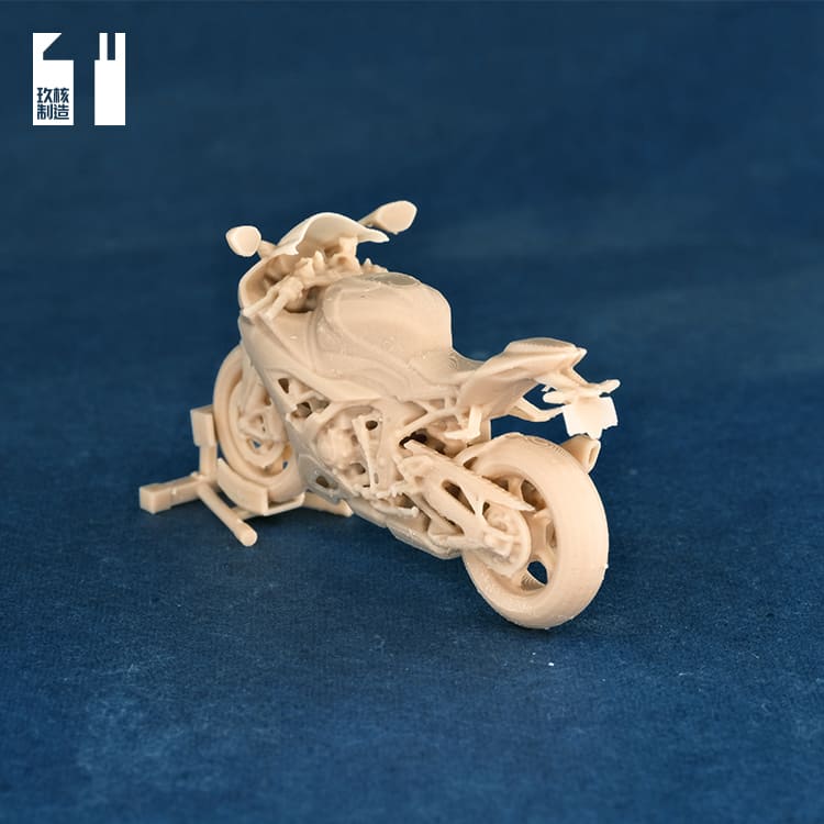 玖核制造 1/64新宝马S1000RR摩托大排量摩托赛车白模机车-图1