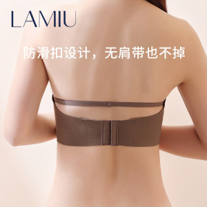 LA MIU/兰缪1/2杯无痕抹胸内衣女隐形可拆卸性感小胸文胸胸罩