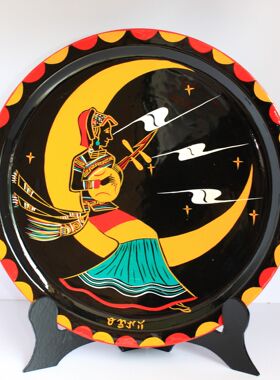 西昌凉山特产彝族手工大号漆器