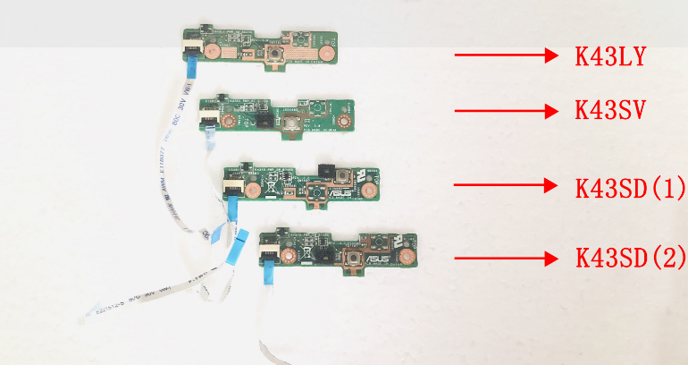 华硕K43SV K43SJ P43S K438J A43S K43SD A83S开关板开机板带线-图0