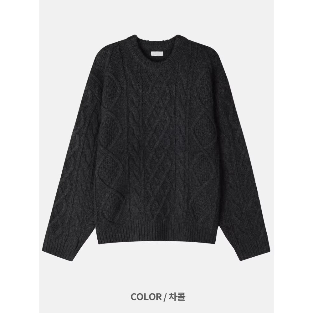 韩国东大门代购秋冬高档麻花纹羊毛混纺复古休闲套头针织衫毛衣男,淘宝优惠券,粉丝福利购,淘宝优惠卷