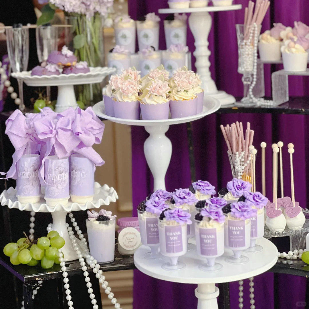 紫色甜品台摆台布置布丁纸推推乐贴纸烘焙插件蛋糕纸杯氛围感桌布,淘宝优惠券,粉丝福利购,淘宝优惠卷