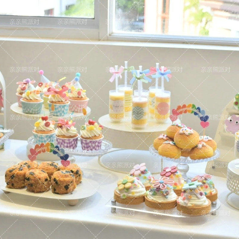 多巴胺生日装饰推推乐贴纸2025开学季升学宴纸杯蛋糕插牌布丁纸,淘宝优惠券,粉丝福利购,淘宝优惠卷