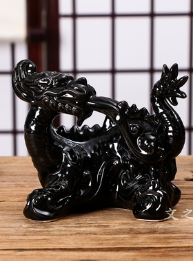 生肖陶瓷风水玄关摆件客厅工艺品