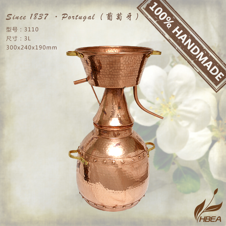 HBEA纯铜古法手工精油蒸馏器3L 纯露 精油 蒸馏器 3110 - 图0