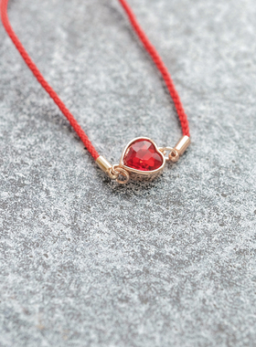 熙熙酱本命年韩国小狗红色手环