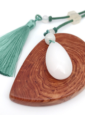 原创面包圈金丝玉半宝石证书吊坠