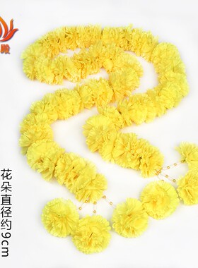 礼佛精致万寿菊花环定做装饰开业
