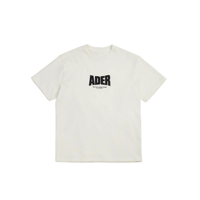 ADER ERROR 21SS 立体刺绣字母LOGO宽松T恤女情侣款圆领短袖男 - 图3