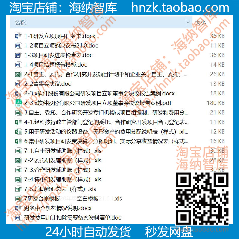 企业研发费用台账模板税务备查资料系统项目案例加计扣除流程样式 - 图2