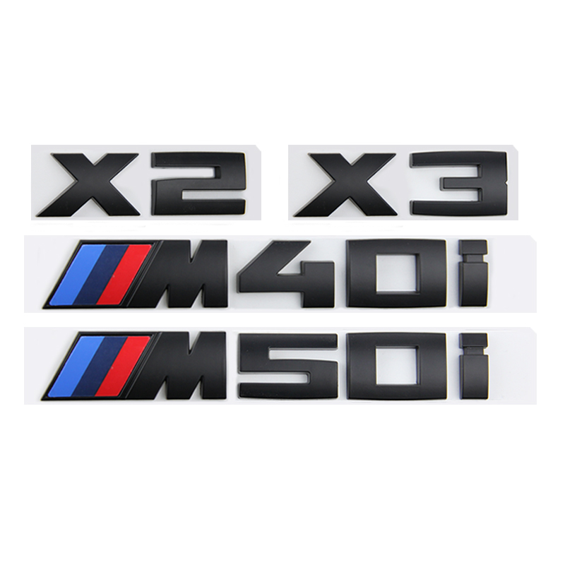 适用宝马X2 X3 X4 X5 X6 M35i M40i M50i改装M标车标后尾标装饰贴 - 图3
