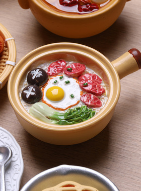 仿真砂锅食物广式立体留言冰箱磁铁贴磁贴美食玩文创中式装饰火锅