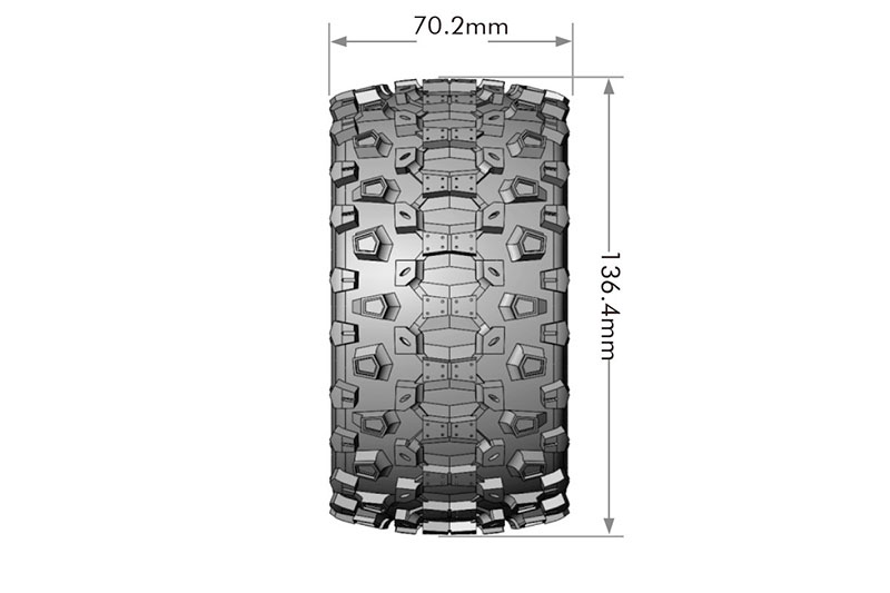 LOUISE路易斯L-T3330SBC MFT TRAXXAS MAXX MT-UPHILL小X轮胎轮毂 - 图0