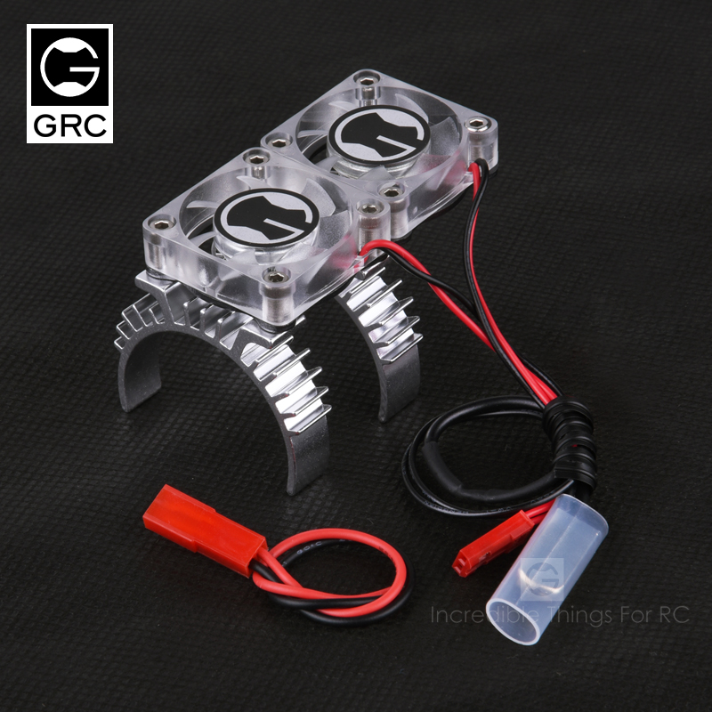 GRC TRX4电机热感应散热器 模型攀爬车 漂移 电机透明散热双风扇 - 图1