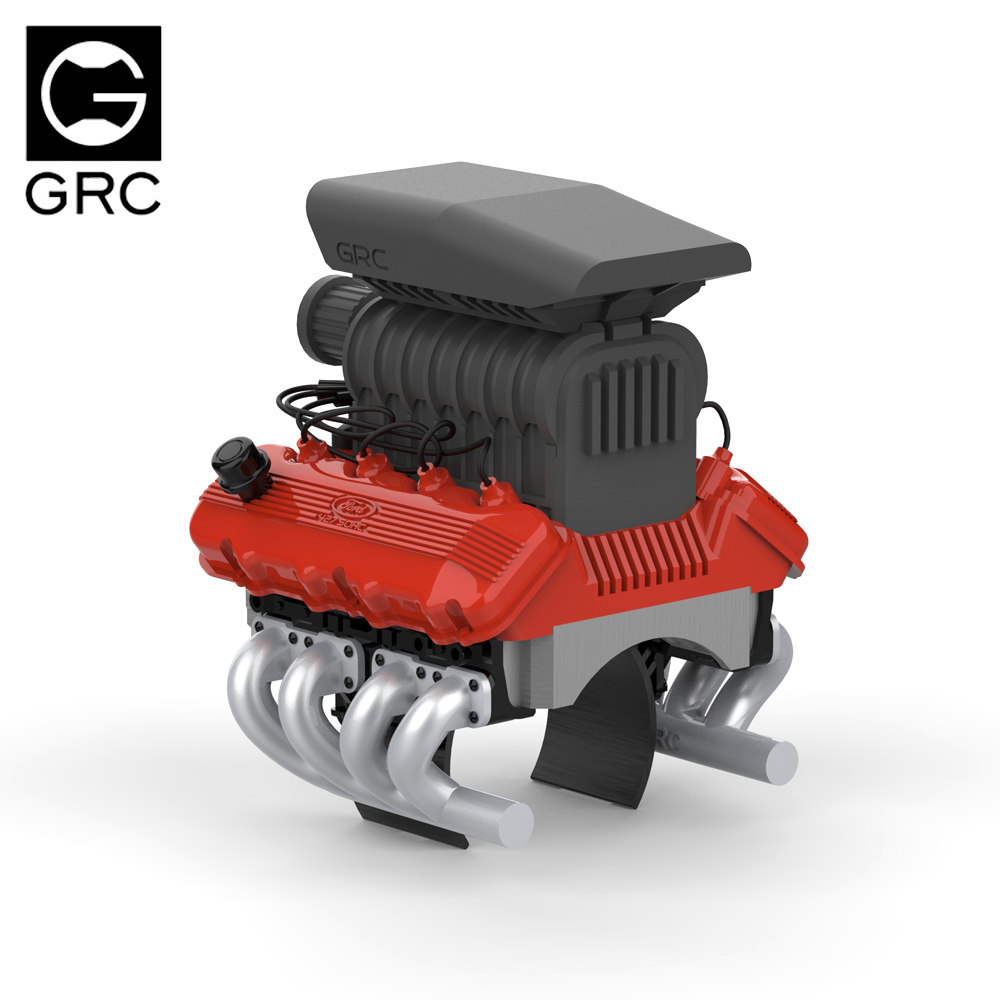 GRC F76D款 1/10仿真V8发动机罩风扇散热器 电机散热器 G164DR DS - 图3