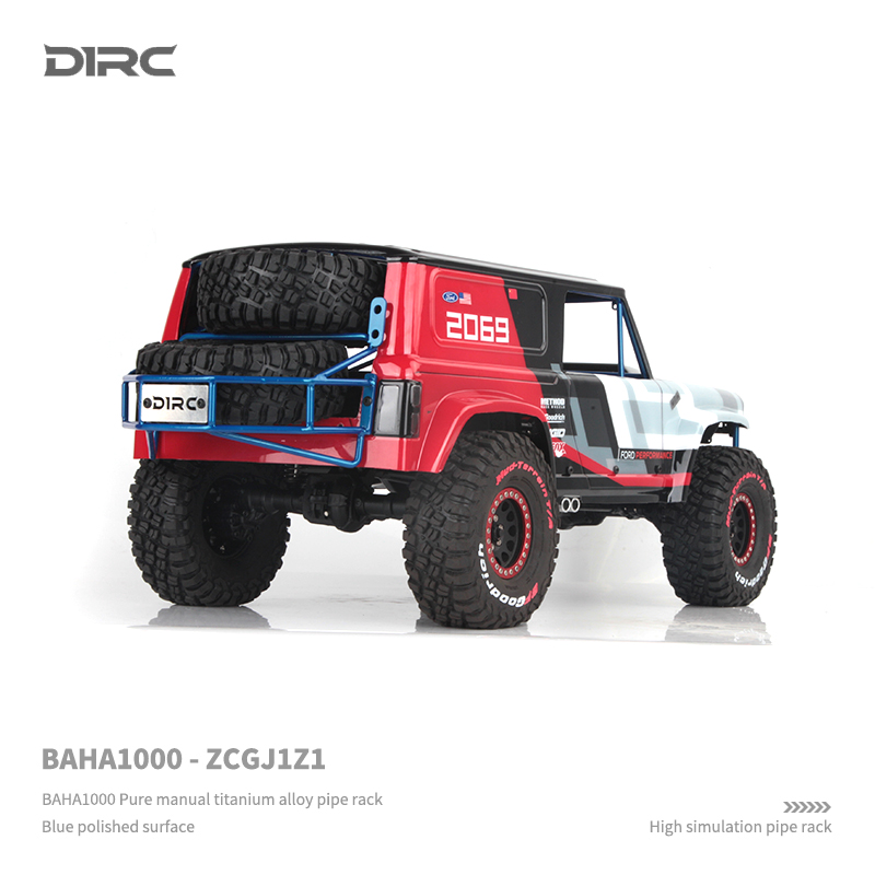 D1RC仿真TRX4福特烈马钛合金管架 巴哈baja1000赛车 车壳防滚架 - 图3