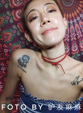 多色波西米亚项链海边沙滩度假泰国民族风麂皮绳流苏锁骨颈圈夏女