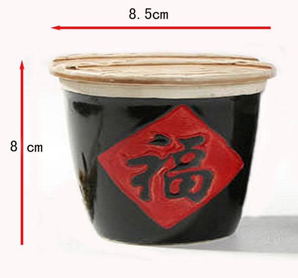 小型陶瓷福字新奇特田园复古特色用具农村小水缸模型 做烟缸很好 - 图0