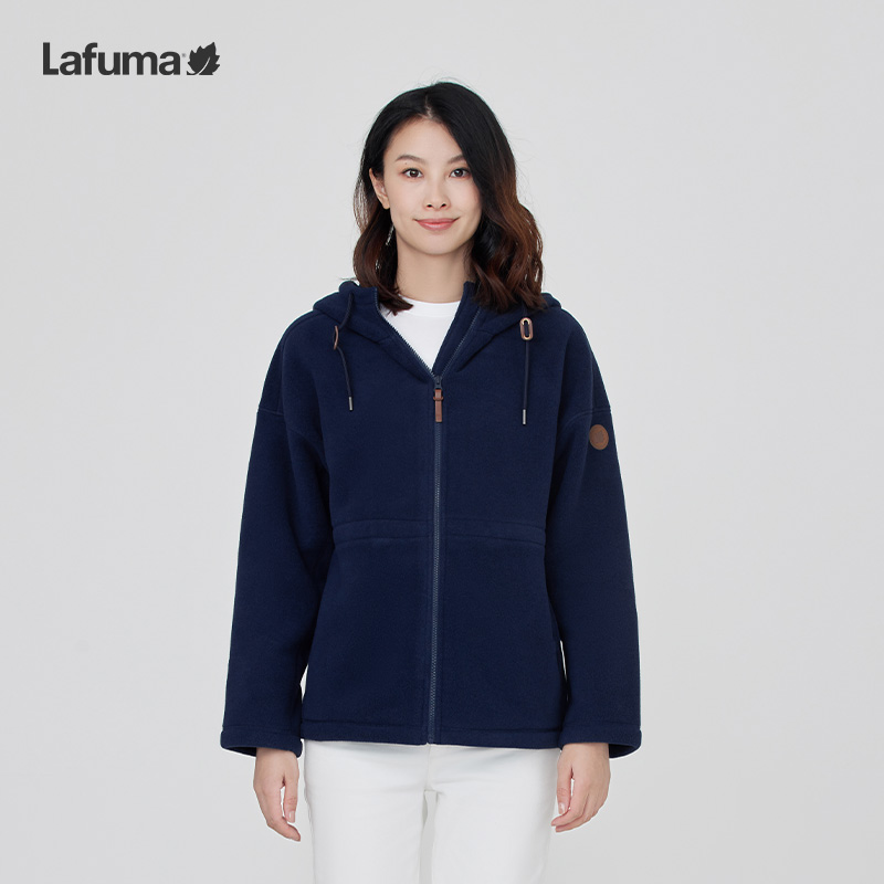 LAFUMA乐飞叶户外秋冬保暖抓绒衣女宽松连帽摇粒绒外套LFJA4CRX1 - 图1