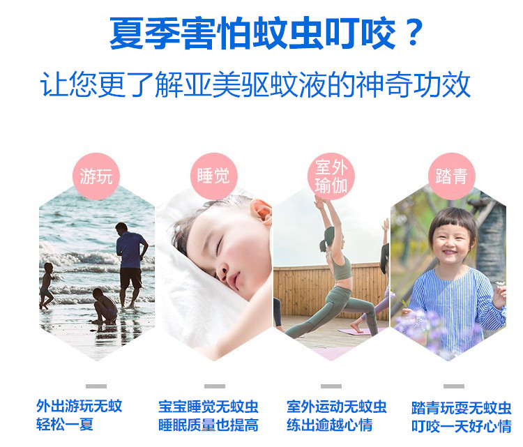 【好奇五先生】亚美驱蚊液喷雾户外幼儿童不叮防蚊水避蚊胺deet-图3