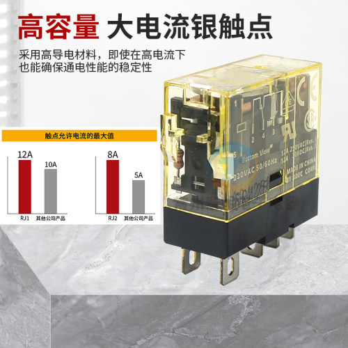 IDEC和泉RJ2S小型电磁直流DC中间继电器1S-CL-D24V伏A 220交流座V - 图2