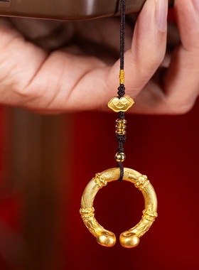 朱炳仁铜一生所爱指环套装平安扣挂件吊坠悟空金箍戒指男女情侣款
