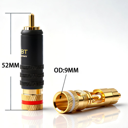 德国WBT-0144镀金信号线插头 RCA莲花头 发烧音频头 功放信号插头 - 图1