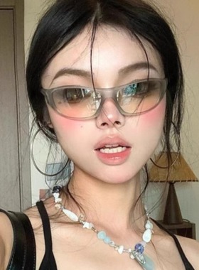 复古磨砂灰色y2k辣妹欧美风墨镜