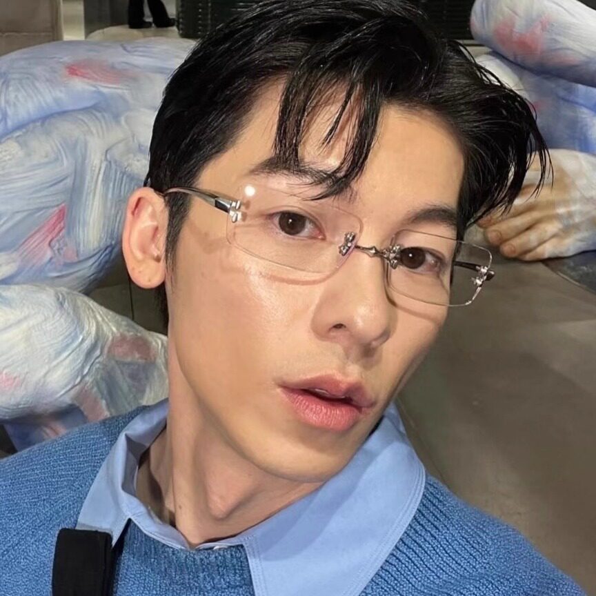 男士无边框金属银色方形复古商务眼镜防蓝光可配度数近视平光镜潮 - 图0