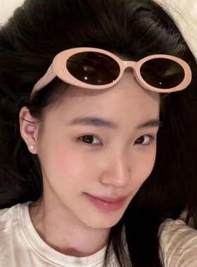 jennie同款gm墨镜椭圆猫眼粉色