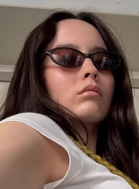 复古美式猫眼茶色高级感墨镜女款