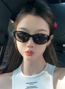 Jennie同款眼镜韩版猫眼防晒偏光gm墨镜素颜方圆脸显瘦太阳镜女潮