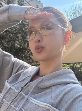 复古金属椭圆无框水银色Y2K墨镜