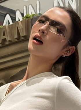个性金属水银色无框连体欧美墨镜