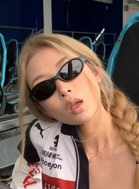 墨镜椭圆形猫眼发箍高级感太阳镜