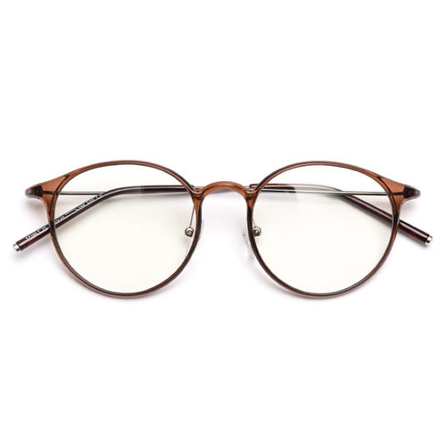 复古透明茶色软糖眼镜近视女小圆框细框长脸小脸素颜神器镜框学生 - 图3