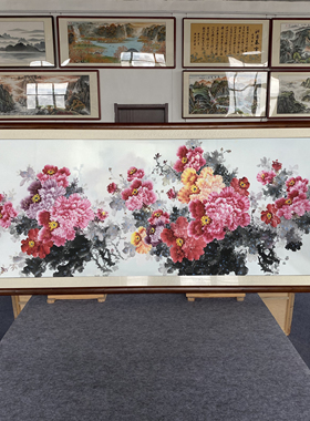 手绘国画花开富贵挂画客厅装饰画