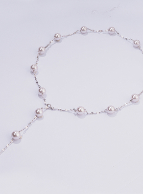 链子也发光优雅满天星珍珠项链女ins小众设计毛衣链长款轻奢颈链