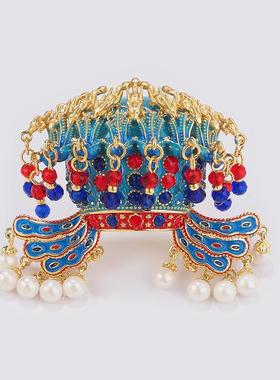 原创国风灵动孝端皇后九龙凤冠戒指女高档新中式小众轻奢配饰指环