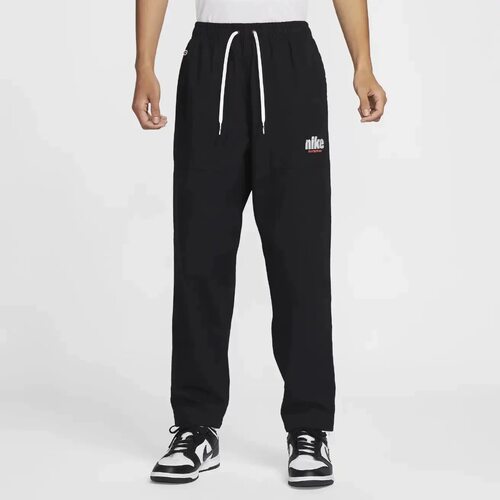 耐克/NIKE男子运动宽松休闲舒适工装刺绣透气梭织长裤HQ1572-010 - 图3