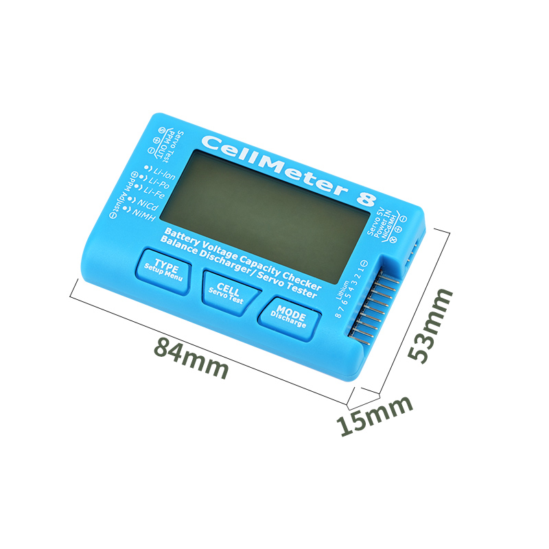 CellMeter 8 AOK 8S电显 舵机测试 窄频舵机测试器 电池放电器 - 图2